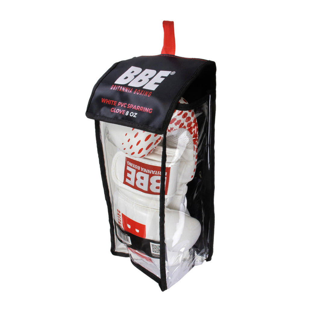 Gants de boxe BBE Boxing en PVC blanc - 227 g