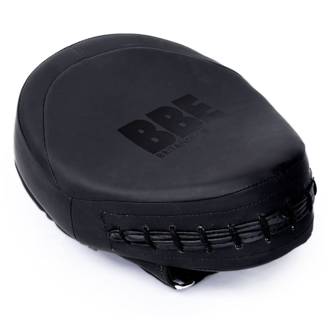 Coussinets de boxe incurvés noirs mats pour crochets et coups de poing BBE Boxing