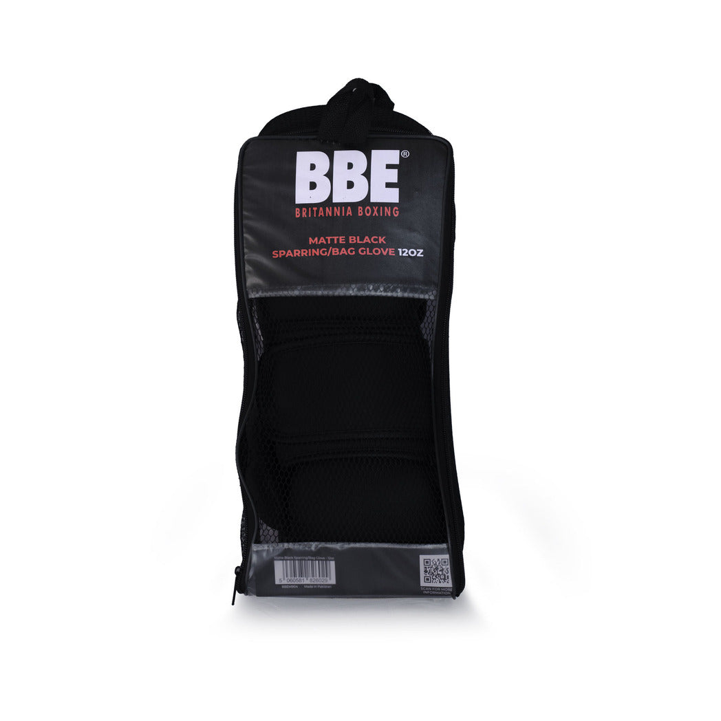 Gants de boxe BBE Boxing noir mat pour sparring/sac