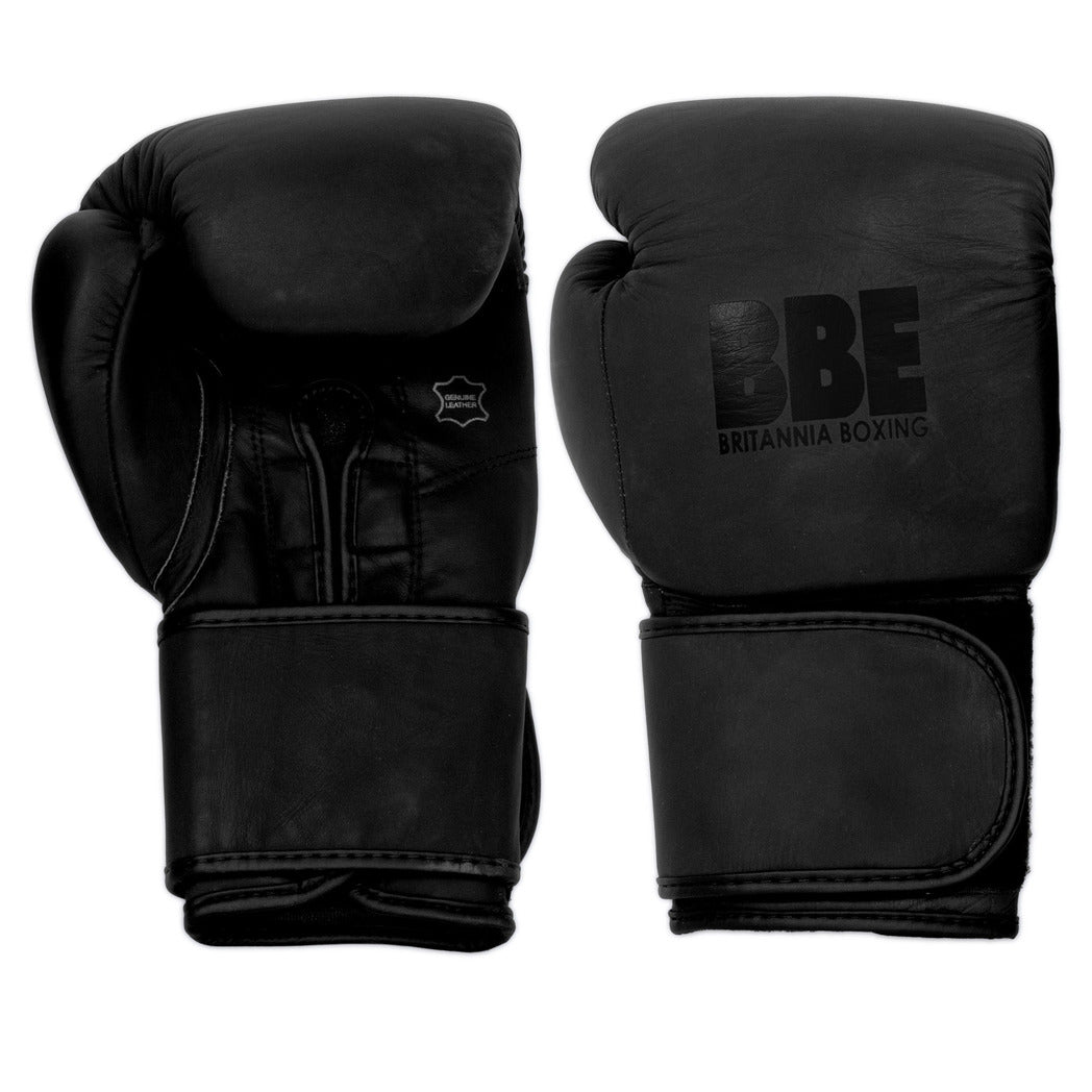 Gants de boxe en cuir noir mat BBE Boxing UNIFY4