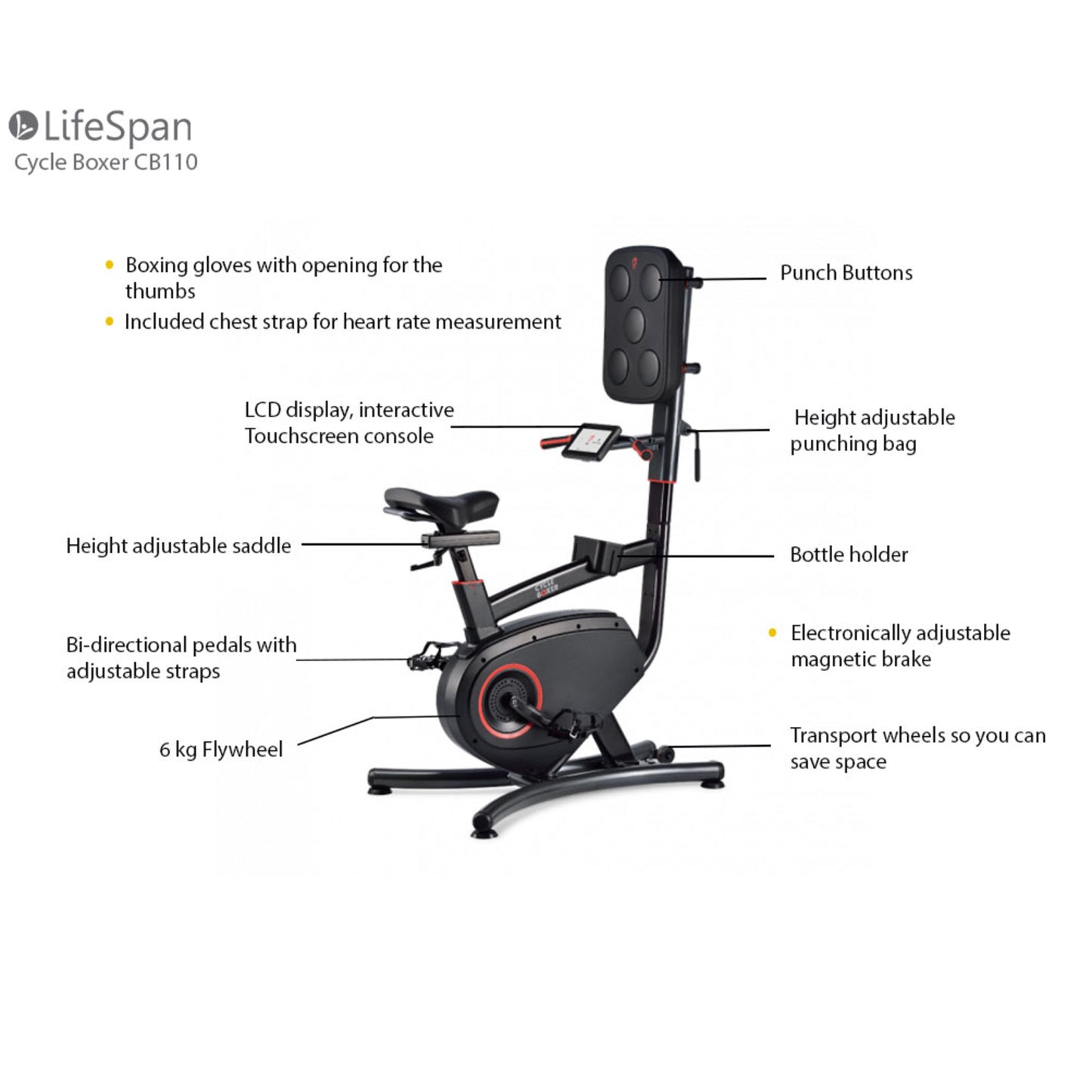 LifeSpan Fitness Cycle Boxer Hometrainer Box-Trainer CB110