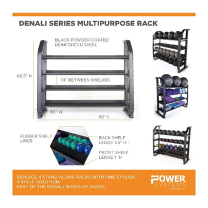 Power Systems Denali Series Multipurpose Storage Rack - 4 tiers