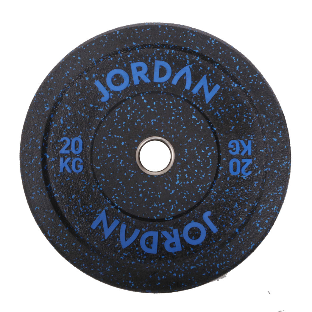 JORDAN HG Black Rubber Bumper Weight Plates - Coloured Fleck