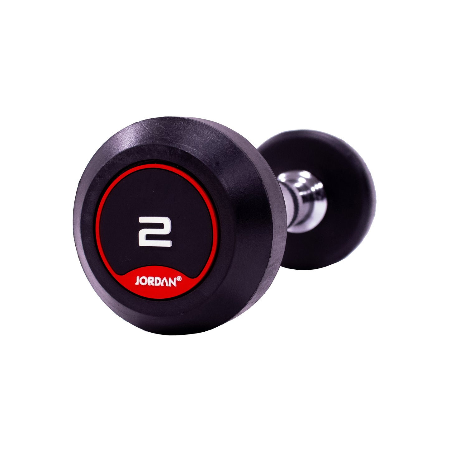 JORDAN Classic Rubber Dumbbells - Up to 70kg (Red)