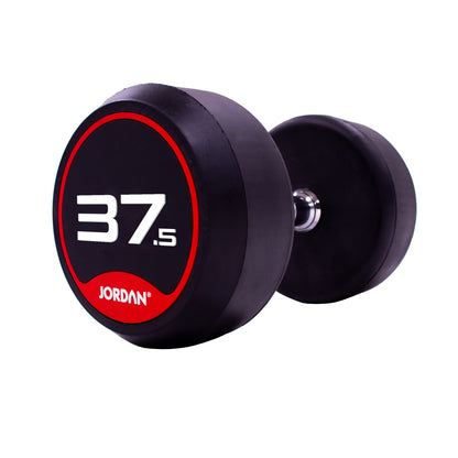 JORDAN Classic Rubber Dumbbells - Up to 70kg (Red)