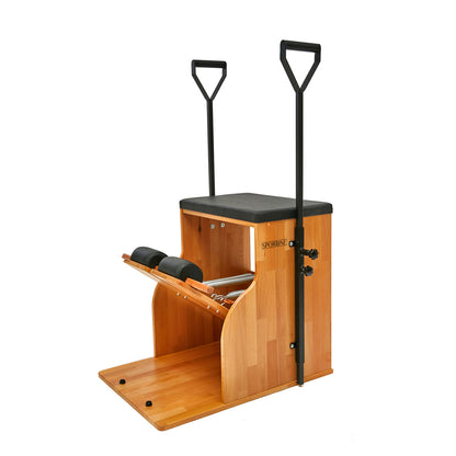 Sportline™ Pilates Combo Chair w/ Handles - Wood