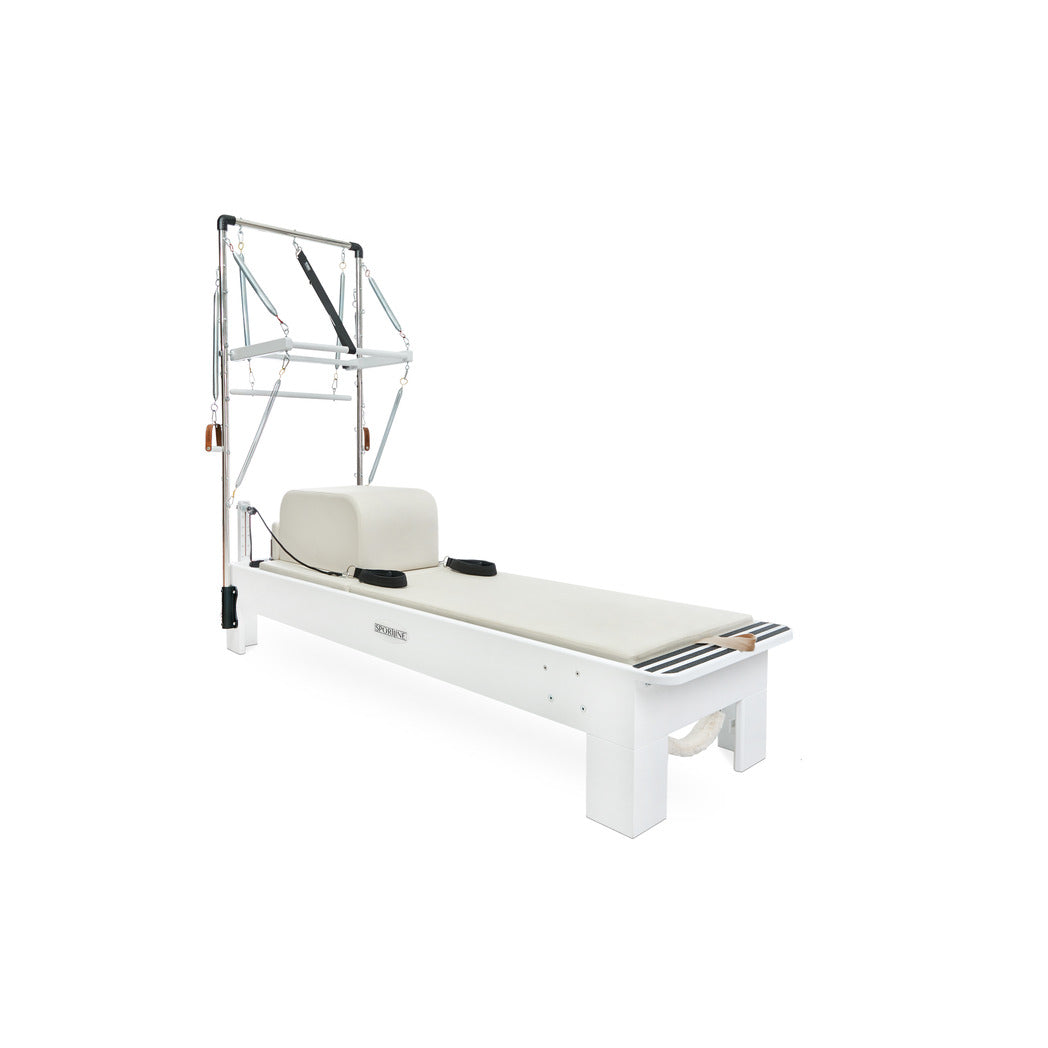 Sportline™ Superior Pilates Tower Reformer - White