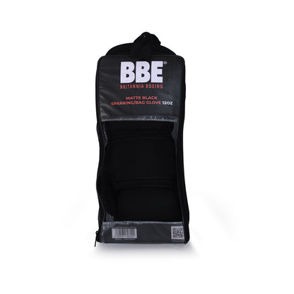 BBE Boxing Matte Black Sparring/Bag Boxing Gloves