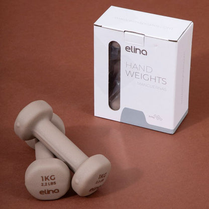 Elina Pilates Neoprene Dumbbell Weights 1kg